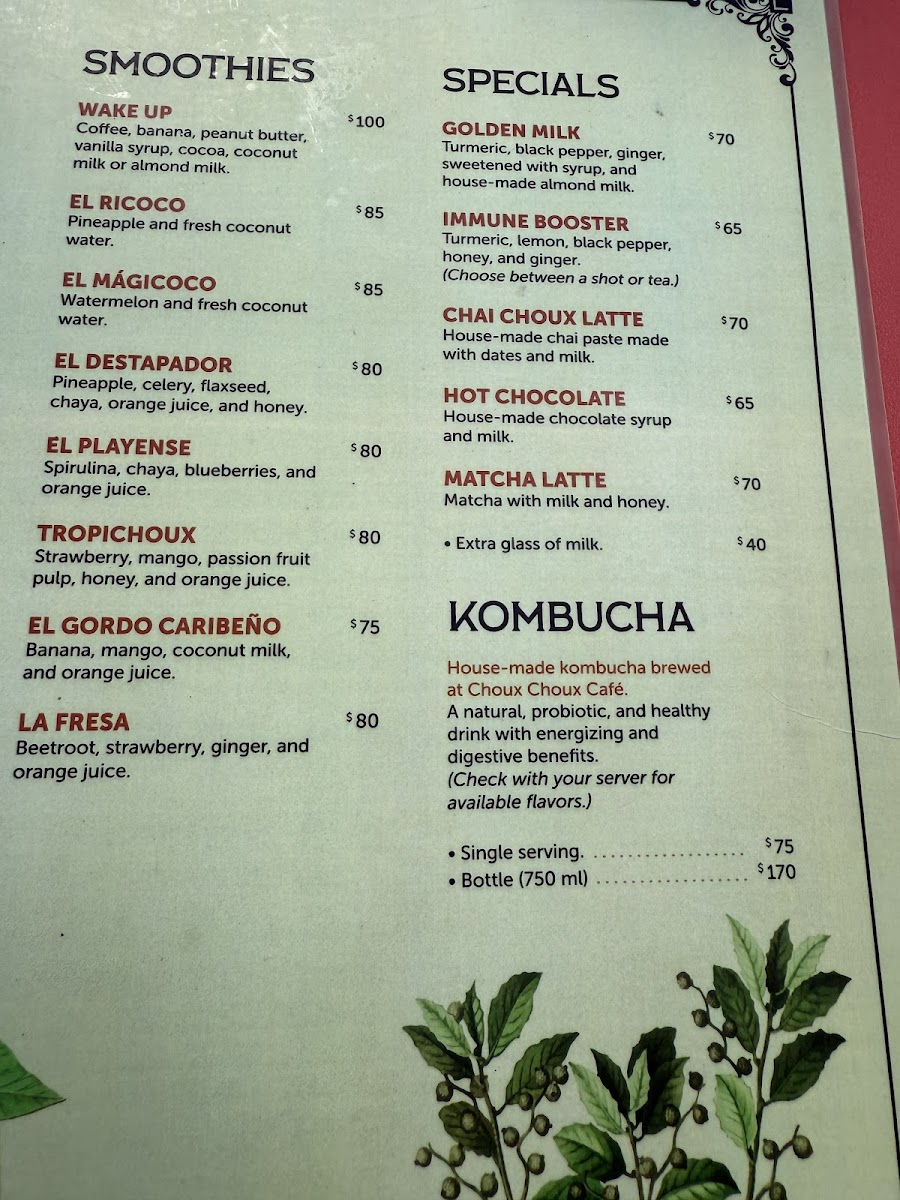 Choux Choux Café Menu - Image 6